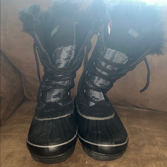 Women's Black Winter Boots - Picture 2 of 8